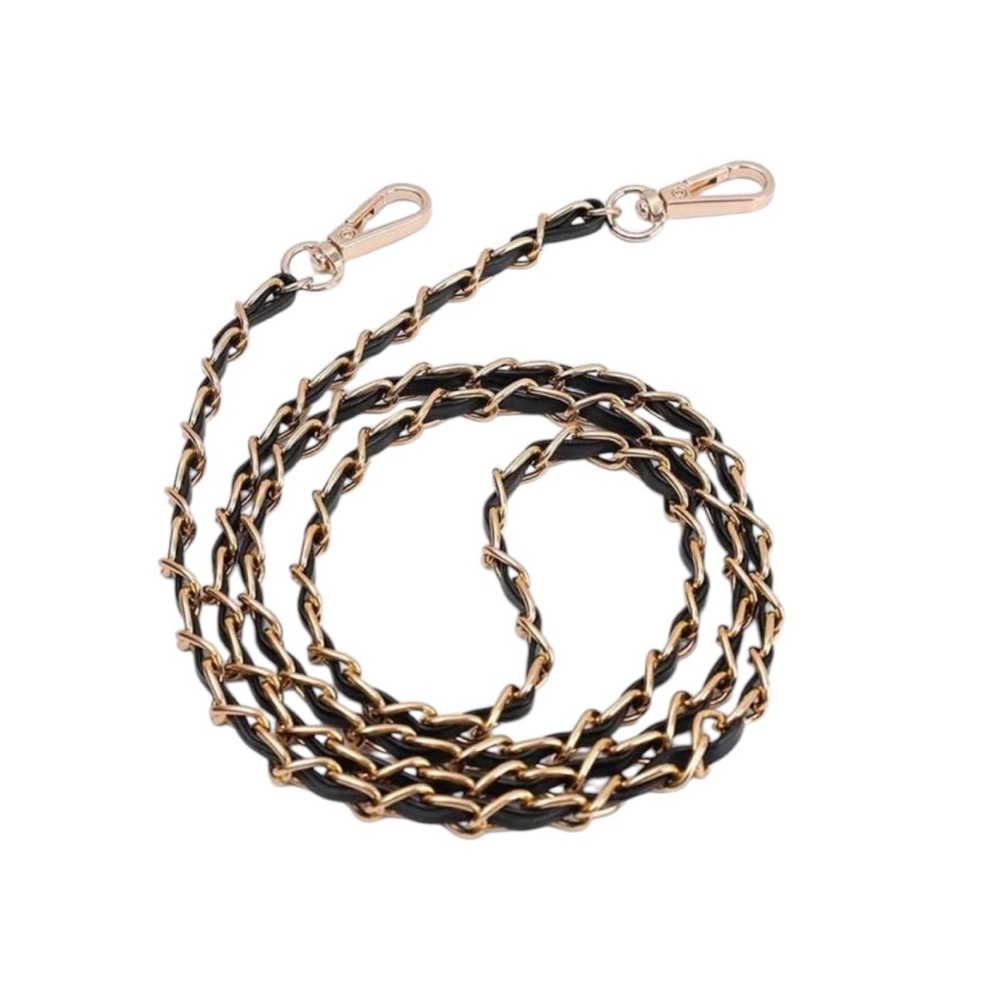 Crossbody 47’ Gold  Tone & Leather Chain